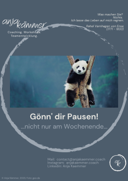 Anja Kämmer Zürich Pausen Erholung Energie auftanken